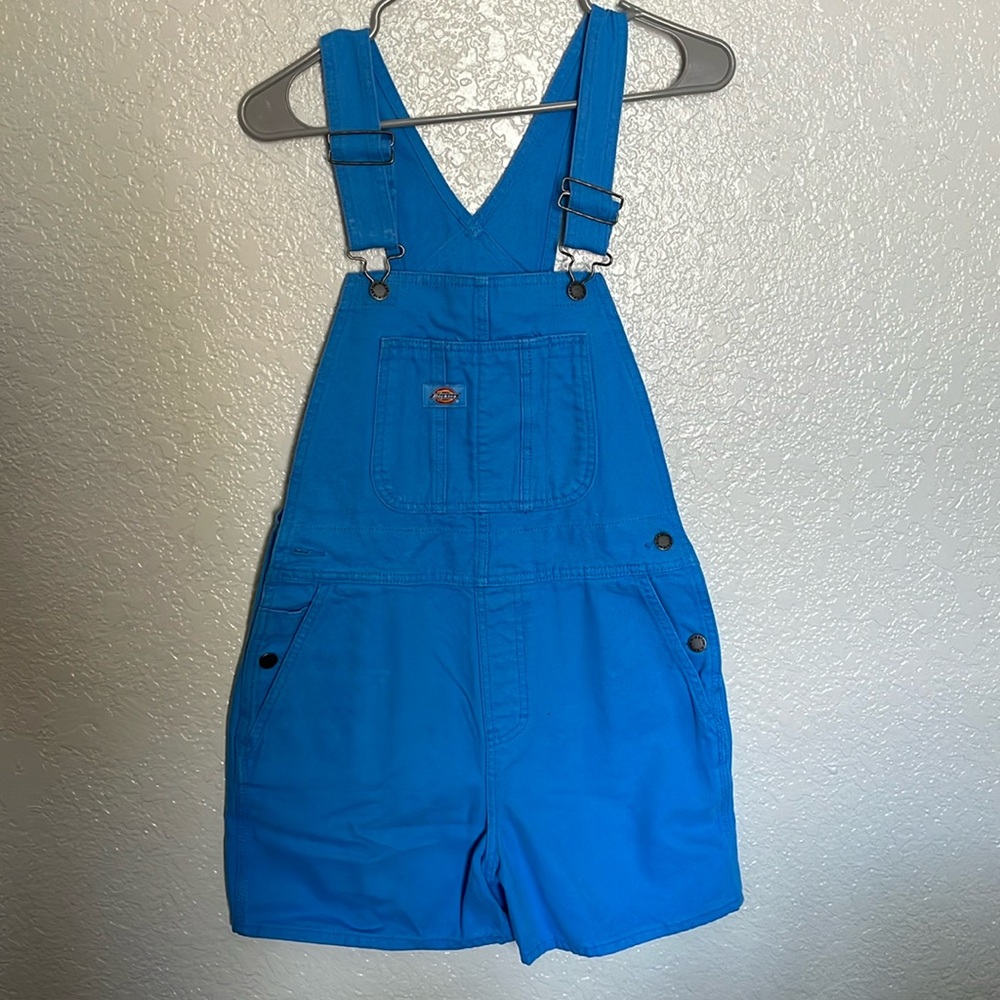 Dickies blue overall shorts